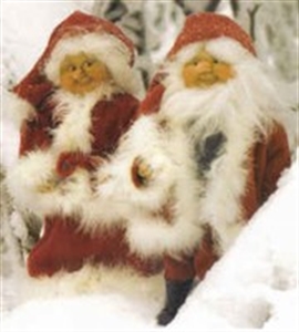 Billede af Julemanden og hans kone m/boa 40 cm